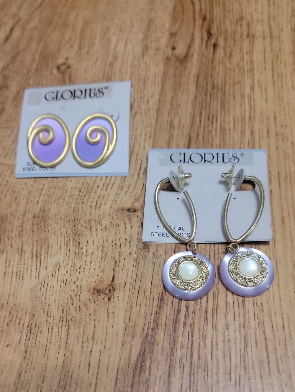 #11 Lot Glorius 1990s Vintage Earrings Purple
